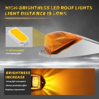 Feux de toit de cabine de camion à LED ambre et blanc 12V/24V, feux de gabarit, pour l'éclairage extérieur automobile