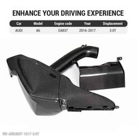Accessoires de voiture Boîte de filtre en fibre de carbone sèche A7 A6 C7 Admission d'air froid 3.0t Tfsi Kit System pour Audi EA837 2016 2017 2018