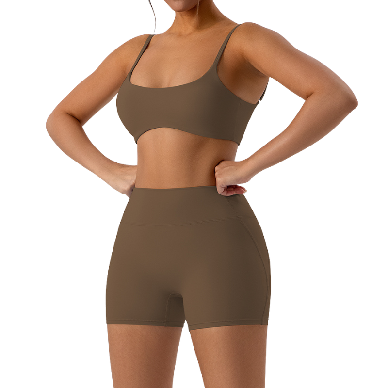 Brown Bra+Shorts
