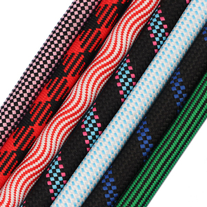 Cordon de serrage personnalisé en usine 10mm d'épaisseur cordon de serrage à capuche multicolore sacs décoratifs lanière de corde corde corde ronde en polyester recyclé - Product Image 4