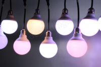 Lumière de guirlande LED DMX RGBW 80 mm, pixels LED DMX, ampoules LED avec contrôleur Artnet