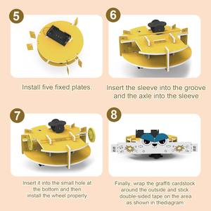 STEM khoa học Kit trở ngại tránh đi Bộ <span class=keywords><strong>Robot</strong></span> đồ chơi DIY giáo dục xây dựng Kit Doodle đồ chơi <span class=keywords><strong>3D</strong></span> bọt câu đố cho trẻ em - Product Image 6