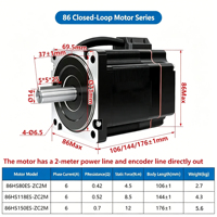 Kit de moteur pas à pas NEMA34 86 EtherCAT à boucle fermée ECA1-86E 4.5/8.5/12Nm 6A pour l'automatisation industrielle et les machines CNC
