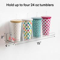 Lot de 4 présentoirs transparents en acrylique pour rangement mural et organisation de produits de soin, parfums, vernis à ongles, confitures, et boîtes mystères