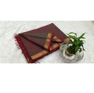 Luxury Maheshwari Garbh Reshmi Cotton Silk <b>Saree</b> Classic Indian Traditional Ethnic Clothing for Wedding Ceremony Festive Party - Product Image 6