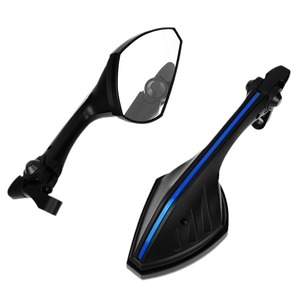 Rétroviseurs de moto réglables - Compatibles avec <span class=keywords><strong>Yamaha</strong></span> TMAX530, Honda CBR400R, Kawasaki Ninja <span class=keywords><strong>250</strong></span>/400 & <span class=keywords><strong>ZX</strong></span>-14R, Suzuki Sai 600 - Product Image 1