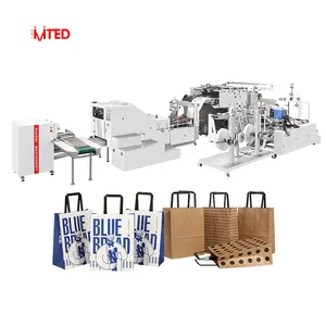 RZFD-450BF 30-110bags/min Automatic positioning gluing square bottom Flat Handle paper bag carry making machine