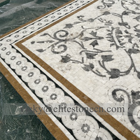 Mosaïque en pierre naturelle pour sol Carreaux de sol en mosaïque d'intérieur et d'extérieur Carreaux de mosaïque pour sol et salle de bain