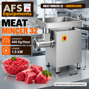 Picadora de Carne Eléctrica de 30 kg, Acero Inoxidable, Motor de 1.5 kW, Fácil de Operar, 1 Año de Garantía - Product Image 2