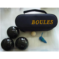 Ensemble de pétanque en métal de 73 mm, 3 boules argentées, écologiques, durables, incassables, jeu en plein air, sac à fermeture éclair en nylon, logo personnalisé