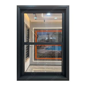 Büyük görünüm patentli dengeleyici termal mola otomatik <span class=keywords><strong>Motor</strong></span> çift camlı asansör pencere tek asılı alüminyum - Product Image 1