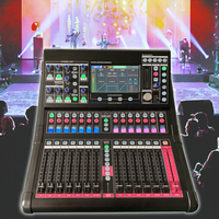 Console audio numérique professionnelle HUAIN 18 canaux avec écran tactile de 7 pouces, sortie 12 canaux, 6 groupes