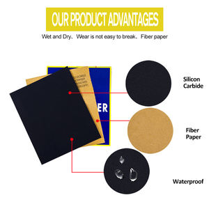 Muestra de papel de <span class=keywords><strong>lija</strong></span> de carburo de silicio 100% impermeable Kraft Grit P60 P2000 con envío gratis a Europa - Product Image 2