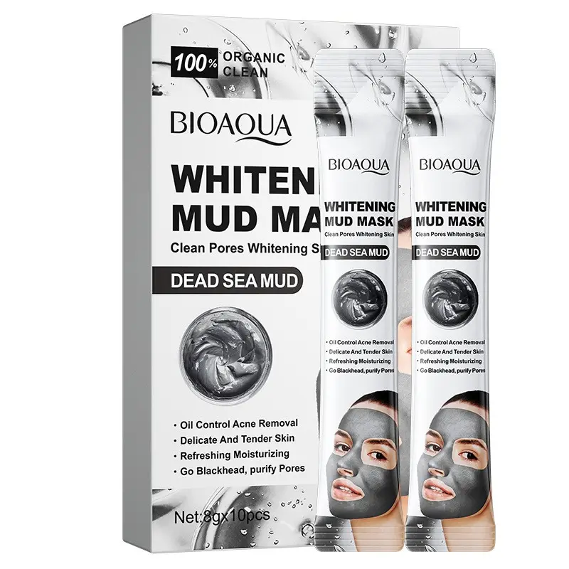 Masque d'argile lisse pour la peau de haute qualité Boue de la mer morte Élimination des points noirs Masque de boue de nettoyage blanchissant