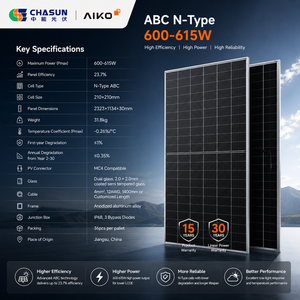 แผงโซลาร์เซลล์แบบสองหน้า Tier 1 <span class=keywords><strong>AIKO</strong></span> 610-625W สีดำสนิท ชนิด N-Type ABC กระจกสองชั้น ประสิทธิภาพ 23.7% แบบ Half Cell รับประกัน 25 ปี สำหรับใช้ในบ้าน - Product Image 3