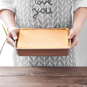 <strong>Rectangular</strong> <strong>Cake</strong> <strong>Pans</strong> Set Carbon Steel Non Stick Oven Safe For Home Baking - Product Image 2