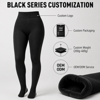 Collants en polaire épais de qualité supérieure - Leggings à étriers effet ventre plat pour les températures extrêmes
