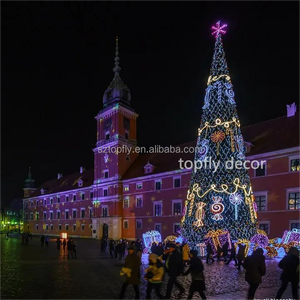 Nouveauté <span class=keywords><strong>2022</strong></span>, arbre de Noël géant en PVC avec éclairage LED, décoration commerciale, 30 pieds, 40 pieds, 50 pieds, éclairage extérieur, décoration de Noël - Product Image 5