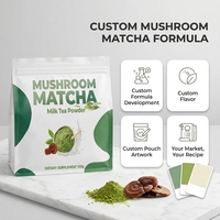 Poudre de thé au lait matcha aux champignons OEM ODM sous marque privée 100g – Formule et saveur personnalisées