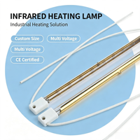 Lampe infrarouge à quartz à haute efficacité radiante, lampe à tube infrarouge pour le séchage d'encre d'impression, système de durcissement de peinture