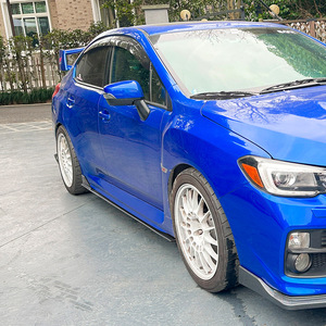 Amp-Z Side Skirts Piano Black Carbon Fiber Texture For Subaru WRX STI VA 2015-2021 Matte Finish Body Kit - Product Image 3