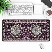 Karpet Mouse Pad Populer Rusia Gaya Arab, Alas Meja Keyboard Laptop, Alas Mouse Besar dari Karet Alami