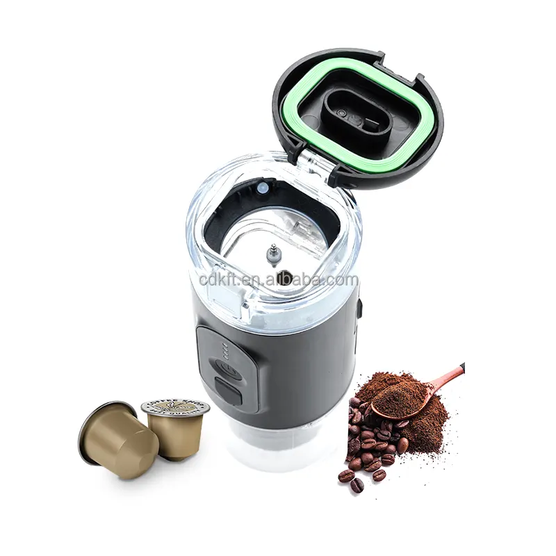 Портативная кофеварка с подогревом черная кофемашина домашняя маленькая полностью автоматическая кофемашина