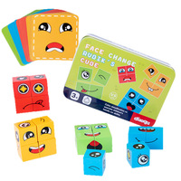 Bloques de Construcción 's Cube con Expresiones Cambiantes, Caja de Hierro, Juego de Mesa de Batalla para Niños, Juego de Mesa para Padres e Hijos