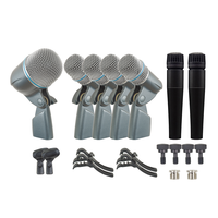 Kit de microphones professionnels Beta DMK7 pour batterie 7 pièces, micros pour ampli basse, toms, caisse claire, ensemble de micros pour batterie pour la scène