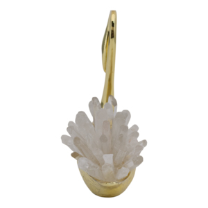 Cigno decorativo in metallo con pietre di cristallo per decorare la casa, l'ufficio, il tavolo, il soggiorno e il bagno - Product Image 5