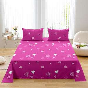 Ensemble de draps plats modernes personnalisables en microfibre avec linge imprimé, garnissage en polyester, 1800 fils/cm², certifié OEKO-TEX - Product Image 4