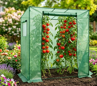 Serre en filet PE avec porte à fermeture éclair enroulable, abri pour plantes, protection contre le gel et la pluie pour la culture de tomates et de légumes en jardin