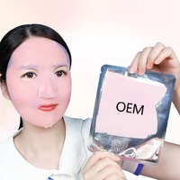 Masque Hydrogel PDRN ADN de Saumon Rose Transparent à Haute Absorption Marque Blanche Emballage Sachet Yin-Yang Soins de la Peau Coréens Vente en Gros