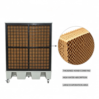 Refroidisseur d'air évaporatif mobile à faible bruit, débit d'air élevé de 40000 m3/h, réservoir d'eau de 140 L pour le refroidissement des ateliers de production et des usines d'assemblage