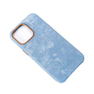 Coque de téléphone en denim bleu clair vieilli pour iPhone, texture rétro, protection, coque fine tendance - Product Image 4
