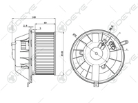 1K1819015 motor soplador para VW GOLF, TIGUAN PASSAT AUDI A3