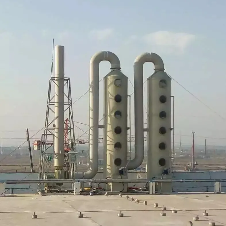 Endüstriyel atık gaz arıtma ekipmanları PP sprey kulesi toz giderme sprey kulesi paslanmaz çelik su püskürtme kulesi
