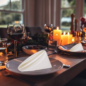 Venta al por mayor de manteles PARA CENA, restaurante, servilleta de lino bordada para boda - Product Image 1