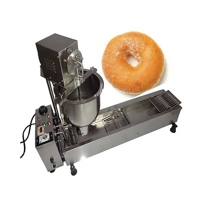 Tabletop cheap price oil frying electric doughnut ring shape donut maker making mini automatic donuts machine