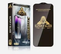 Protection d'écran en verre trempé ESD haut de gamme Big Arc Black King Kong pour iPhone 17 Pro Max, film protecteur pour iPhone 16 Pro Max, 15