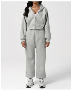 Chaqueta Jogger Pantalones Conjunto de dos piezas <span class=keywords><strong>para</strong></span> correr Fitness Entrenamiento Trajes Mujeres Chándales <span class=keywords><strong>deportivos</strong></span> transpirables - Product Image 3