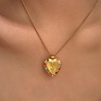 MYNECK 2027 Nouveauté Bijoux Tendance Plaqué Or 18 carats Acier Inoxydable PVD Vintage Tendance Estivale Pendentif Cœur Serpent Collier Couple