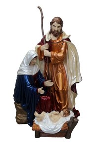 Decoración Navideña, Artesanía de Resina, Estatuas de Jesús de Tamaño Real, Escena Religiosa, Set de Natividad para Exteriores, Figuras Decorativas de Navidad 001 Reli - Product Image 4
