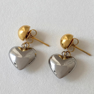 Boucles d'oreilles cœur en acier inoxydable Boucles d'oreilles mode Bijoux Femmes <span class=keywords><strong>Les</strong></span> Boucles D'oreilles Femme De Luxe Inox Bijoux Plaqué ou - Product Image 6
