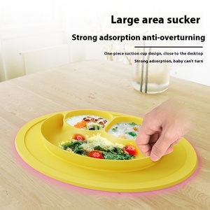 ชามข้าวสำหรับเด็กจานอาหารซิลิโคนพร้อมถ้วยดูดป้องกันตกดีไซน์การ์ตูนสำหรับ<span class=keywords><strong>เด็ก</strong></span>จานอาหารเสริม - Product Image 3