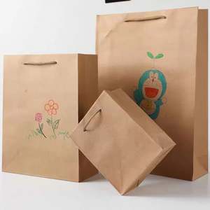 Sac en papier SenAng07, sacs en papier kraft personnalisés imprimés, sacs de shopping recyclables, sacs cadeaux, sacs à emporter pour les aliments avec votre propre logo - Product Image 2