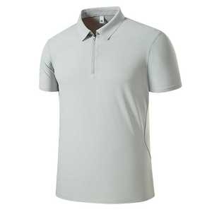 Unisex Nylon Half-Zip Polo Shirt Quick Dry Summer Workwear Loose Fit - Product Image 2