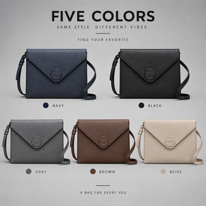 Low MOQ Women PU Leather Envelope Shoulder Bag Slim Crossbody Purse Lightweight Daily Work Bag Custom Logo OEM ODM - Product Image 4