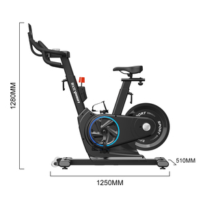 Máquina de fitness para interiores muy <span class=keywords><strong>recomendada</strong></span>, bicicleta estática con pantalla LED, perilla electrónica, bicicleta giratoria - Product Image 4