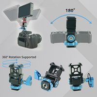 Support de microphone compatible avec DJI OSMO, plaque à triple griffe porte-accessoires, extension pour éclairage vidéo LED en aluminium